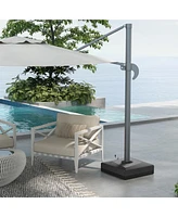 Outsunny 84D-110V02 Cantilever Umbrella Base, Fillable w/ Wheel