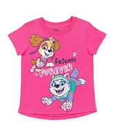 Paw Patrol Girls Everest Rubble Marshall 2 Pack T-Shirts to