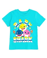 Pinkfong Baby Boys Shark Daddy Mommy [SizeRangeDescription1] 3 Pack Graphic T-Shirts [SizeDescription1]