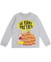 SpongeBob SquarePants Boys Patrick Squidward 2 Pack Long Sleeve T-Shirts to
