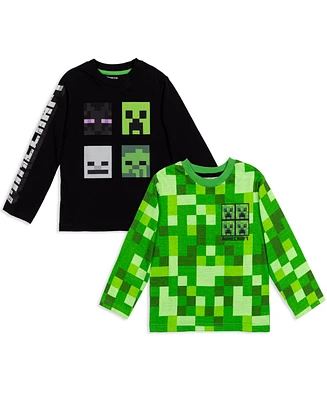 Minecraft Boys Mobs 2 Pack Long Sleeve Graphic T-Shirt [SizeDescription1