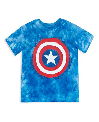 Marvel Boys Avengers Spider-Man Iron Man Black Panther Captain America Hulk Tie Dye T-Shirt