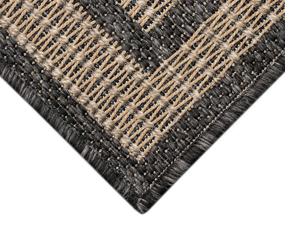 Liora Manne' Monaco Striped Border 5'3"x7'3" Area Rug