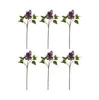Slickblue 30" Lilac Artificial Flowers - Set of 6 Faux Floral Stems for Home Decor