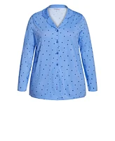 Avenue Women's Button Star Sleep Top