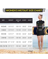 Body Glove Stellar 2mm Womens Back Zip Springsuit Boy Leg - Black Turquoise