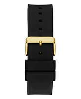 Guess Men's Analog Black Silicone Watch 44mm