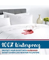 Guardmax Waterproof White Zippered Duvet Cover - Queen