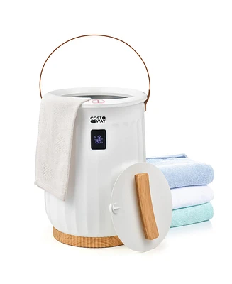 Costway 20L Bathroom Towel Warmer Bucket with Fragrance Holder & Lcd Display