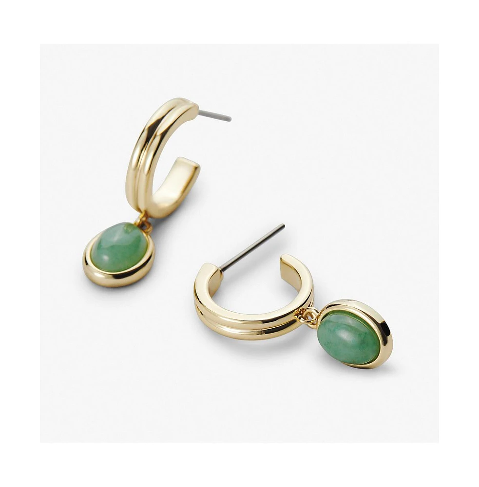 Ana Luisa Gemstone Hoop Earrings - Dobby