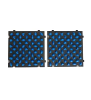 Bintiva Soft Tactile Pebble Mat - Set of 2 - Blue