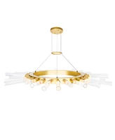 Cwi Lighting 2" Metal Collar 28 Light Chandelier