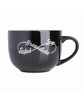 Babish Breadstick Soup and Salad Latte Tattoo Mug, 17oz