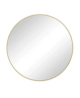 Streamdale Furniture 28" Wall Mounted Gold Circular Mirror, For Bathroom, Living Room, Bedroom Wall Decor