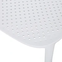 Modern Perforated Outdoor Dining Chair Set for Refined Outdoor Designs