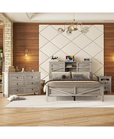 Streamdale Furniture Farmhouse Queen Bedroom Set with Storage