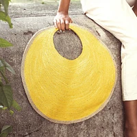 Brunna.Co Citroen Solo Jute Bag In Lemon Yellow