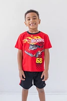 Hot Wheels Toddler Boys T-Shirt and Mesh Shorts Outfit Set to