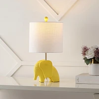 Jonathan Y Koda 17.5" Eclectic Southwestern Resin/Iron Elephant Led Kids' Table Lamp, Yellow