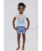 Disney Girls Classics Princess Lilo & Stitch Winnie the Pooh T-Shirt Chambray Shorts to (12 Months