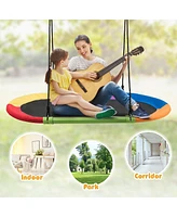 Skonyon Kids 60 Inch Saucer Surf Outdoor Adjustable Swing Set