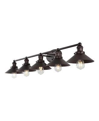 Jonathan Y July 46" 5-Light Metal Vanity Light, Oil Rubbed Bronze