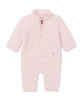 Gerber Baby Girls Fleece Romper with Half Zipper