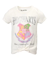 Harry Potter Girls Knotted Graphic T-Shirt French Terry Shorts Set to