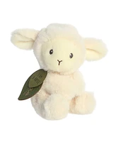 ebba Small Lamb Rattle Eco Eco-Friendly Baby Plush Toy White 6"