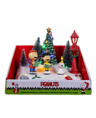 Kurt Adler Peanuts Battery-Operated Lighted Musical Carolers Table Piece, 6 Inches