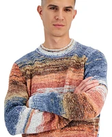 Guess Men's Eged Space Dyed Crewneck Sweater