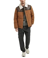 Levi's Men's Mixed-Media Western Puffer Jacket
