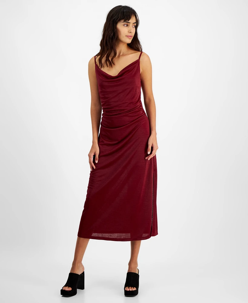 Bar Iii Women's Cowlneck Sleeveless Midi Dress, Created for Macy's