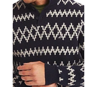 Nautica Men's Jacquard Mock-Neck Sweater