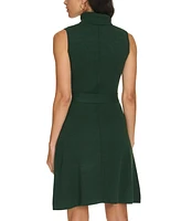 Jessica Howard Petite Belted Turtleneck Sweater Dress