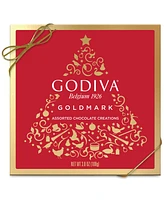 Godiva Holiday Goldmark Assorted Chocolate Gift Box, 9 Piece