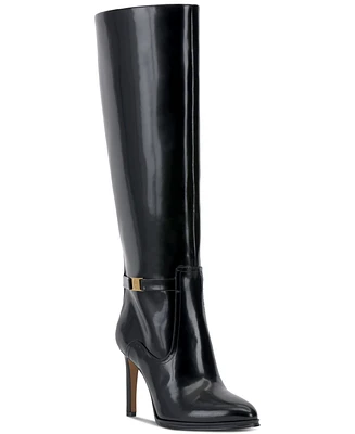 Vince Camuto Women's Skylie Wide-Calf Knee-High Stiletto Dress Boots