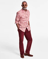 Club Room Men's Cillian Long Sleeve Button-Front Paisley Shirt, Exclusively at Macy's