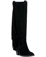 Vince Camuto Women's Pelia Fringe Knee-High Cowboy Boots