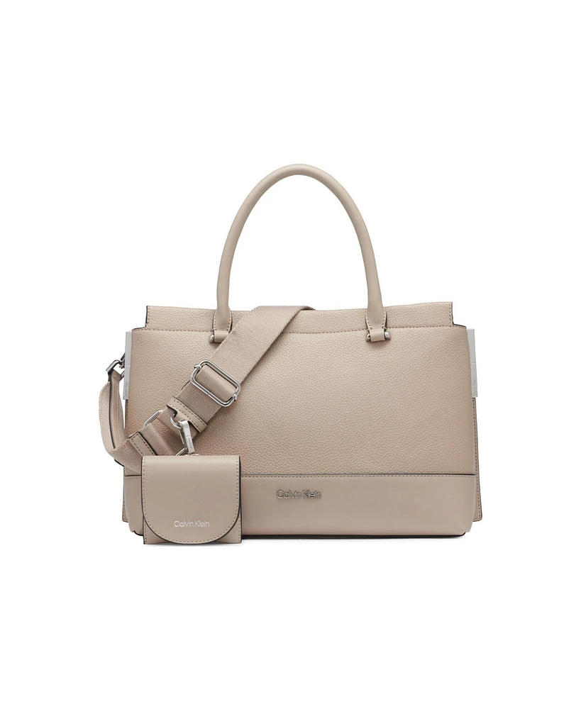 Calvin Klein Bianca Triple Compartment Convertible Satchel