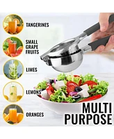 Zulay Kitchen Lemon Squeezer Stainless Steel with Premium Heavy Duty Solid Metal Bowl