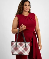 Giani Bernini Plaid Saffiano Large Tote, Created for Macy's