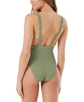 Roxy Juniors' Essouira Textured One-Piece Swimsuit