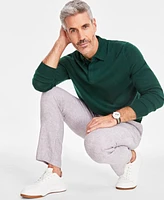 Club Room Men's Merino Wool Blend Polo Sweater, Created for Macy's