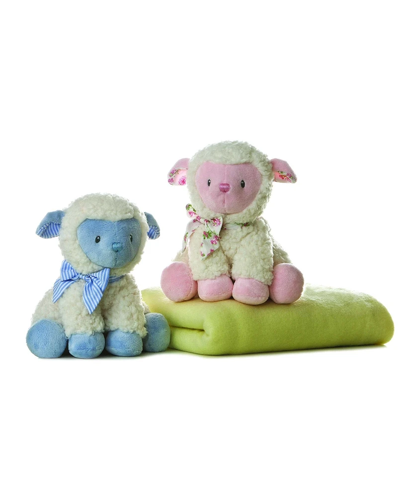 ebba Small Boy Lamb Blessing Lamb Playful Baby Plush Toy Blue 9"