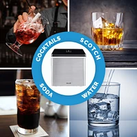 Newari Countertop Clear Ice Maker, 40 lbs. of Ice a Day with Easy to Clean Bpa-Free Parts, Perfect for Cocktails, Scotch, Soda and More