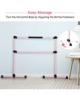 Costway Portable Ballet Barre 4ft Freestanding Adjustable Double Dance Bar