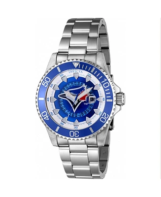 Invicta Men's 43482 Mlb Toronto Blue Jays Quartz Multifunction Red, Silver, White, Blue Dial Watch