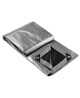 Yescom 12x16ft Heavy Duty Reinforced Poly Tarp 10-milWaterproof Tarpaulin Ground Sheet Camping Cover with Eyelets
