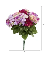 Slickblue Hydrangea Artificial Plant for Lifelike Home Decor (Set of 3)